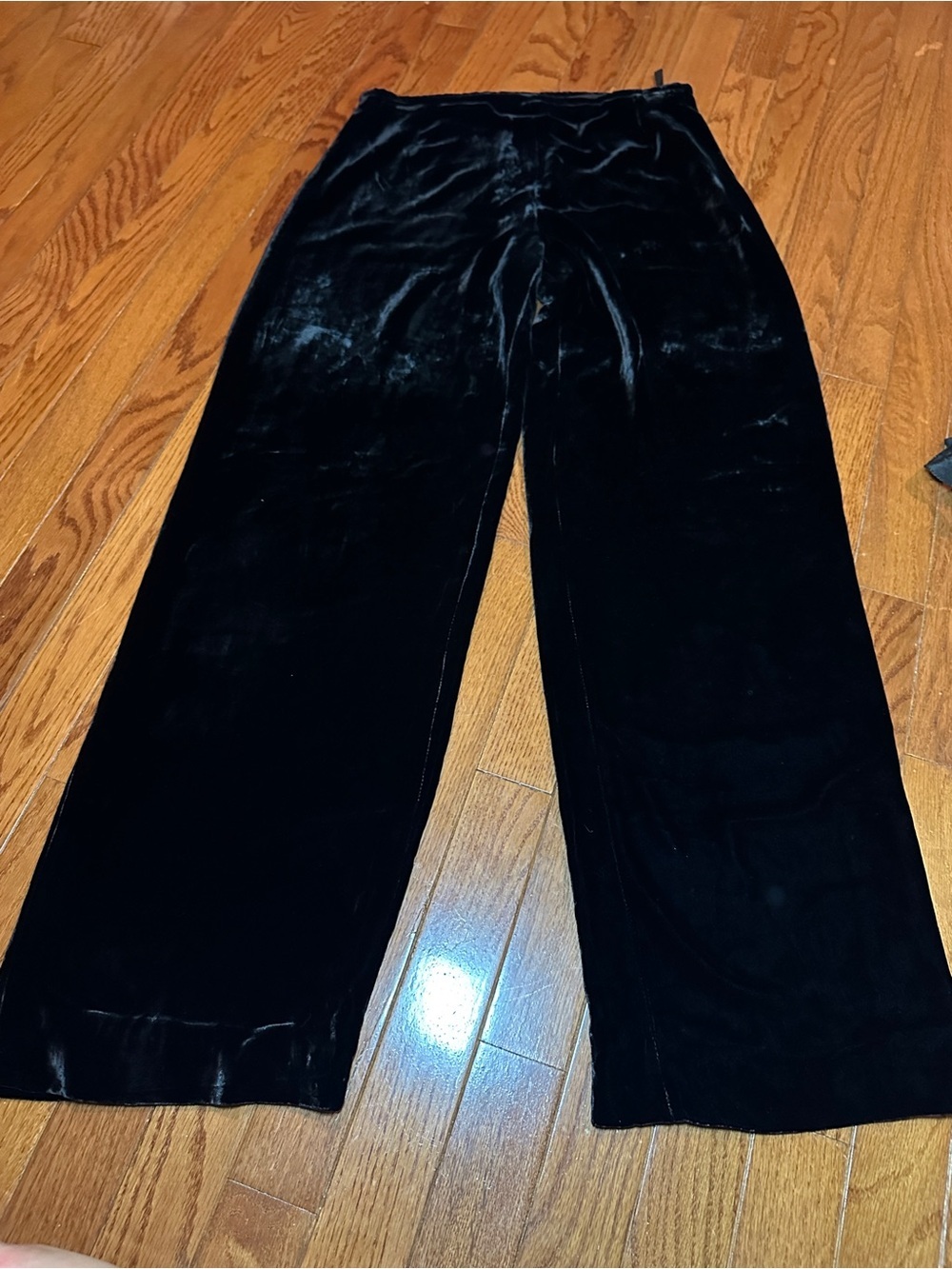Armani Collezioni Black Velvet Trousers - Italian Size 44